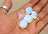 Jet Opalite Sacred Geometry Sets 5 Stone Merkaba Star w/Velvet Pouch Attractive Cleansing Life Vitality Healing Chakra Balancing view 3