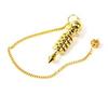 Jet International 4 isis Gold Plated Pendulum, Dowsing Healing, Energy Enhancer, Crystal Therapy - (8 inch long chain + 2 inch long Pendulum) view 1