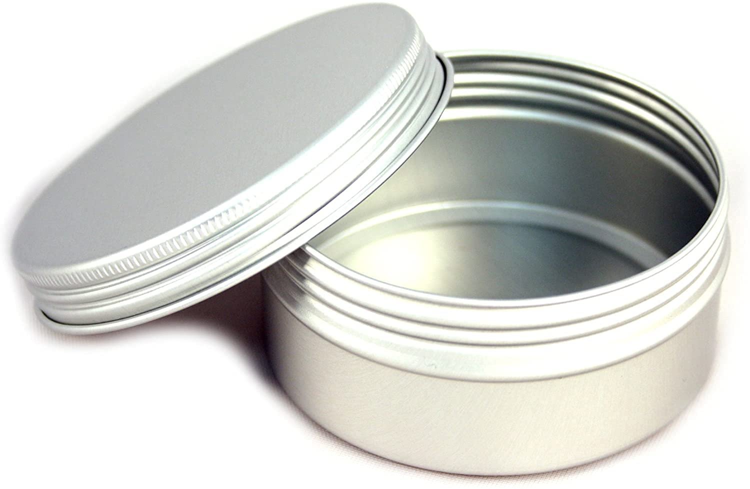 Aluminum Screw Top Tin With Cover, 3.25"