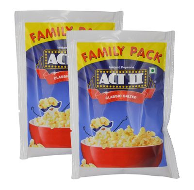 Hypercity Combo - Act II Popcorn Classic Salted, 90g (Pack of 2) Promo Pack