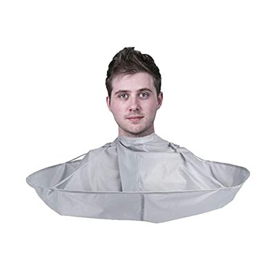 Cloak Umbrella Cape for Salon Barber Use at Home or Salon Adult Size Color Silvery