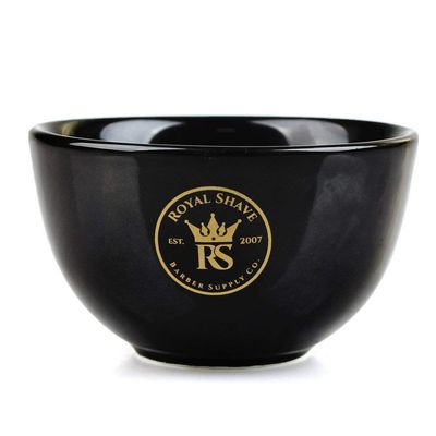 Black : RoyalShave Ceramic Shaving Bowl - Mug for Shave Soaps! (Black)