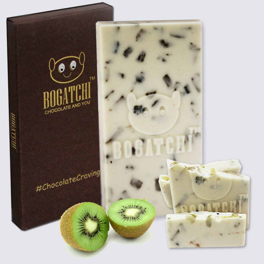 Bogatchi Kiwi Delight, White Chocolate, 1 Piece