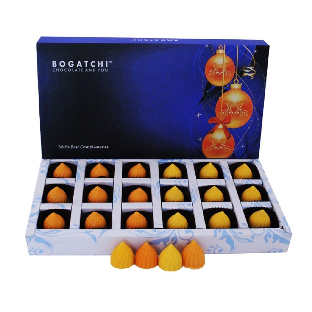 BOGATCHI MODAK Chocolates Gift Box, Unique Diwali Design, MODAK Chocolates, Diwali Chocolate Gift, Dark Chocolate, Diwali Gifts, 18 Pieces