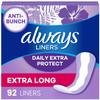 Always Dailies Extra Protection Long Liners, 92 Count view 1