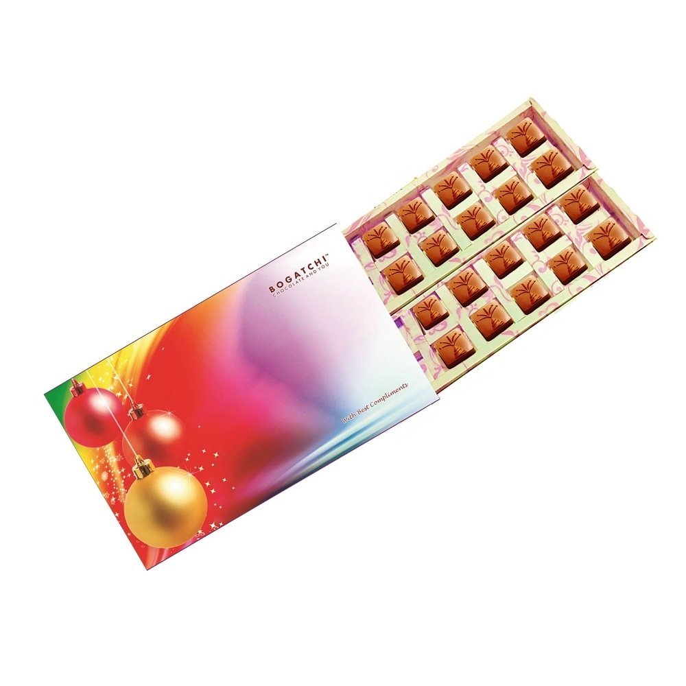 BOGATCHI Happy Diwali Chocolate Box, Diwali Chocolates, Diwali Sweets, Dark Chocolate, Diwali Gifts, 24 PCS