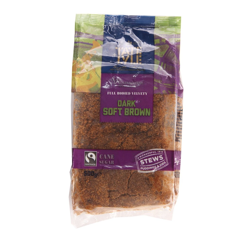 Tate Lyle Cane Sugar - Dark Soft Brown, 500g Pack
