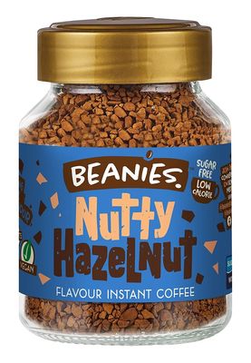 Beanies|Instant Flavoured Coffee |Nutty Hazelnut|Low Calorie, Sugar Free|50 g|Pack of 1