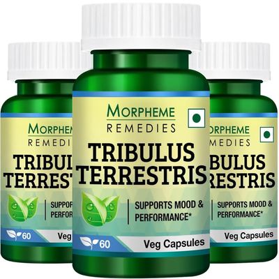 Morpheme Remedies Tribulus Terrestris 500mg Extract - 60 Veg Caps - 3 Bottles