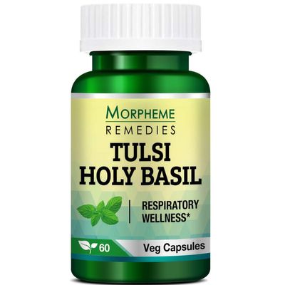 Morpheme Remedies Tulsi Holy Basil 500 mg - 60 Veg Capsules