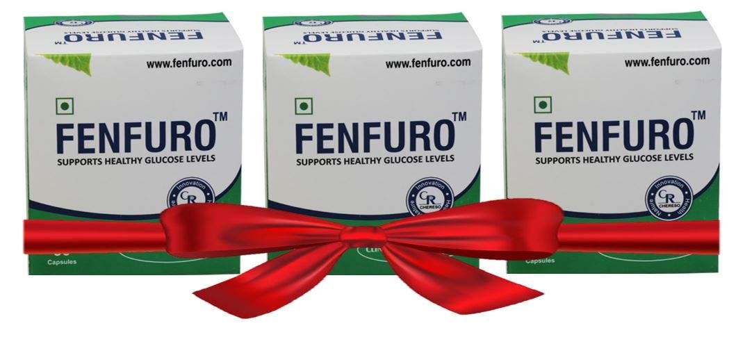 Fenfuro patented supplement for balanced Blood Glucose/blood sugar | clinically evaluated & natural | 30 capsules per Pack (Combo of 3 packs)