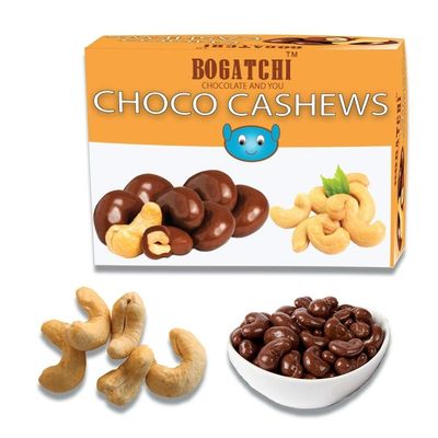 BOGATCHI Chocolate Cashew, Diwali Chocolate Gift, Chocolate Coated Cashew, Diwali Gifts, Chocolate Dry Fruits, 110 GMS