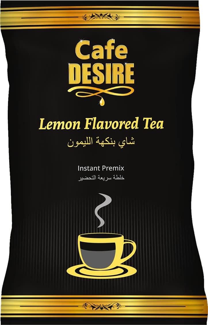 Cafe Desire Instant Tea Premix (Lemon Tea) - 1 kg | Makes 80-100 Cups | Use Manually and Vending Machine Suitable