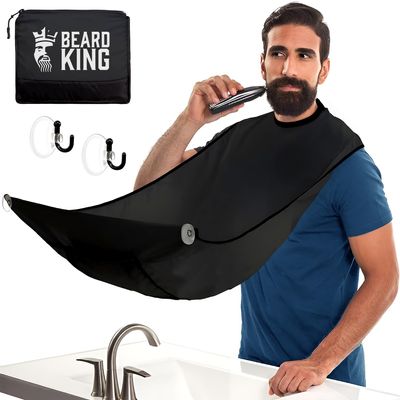 BEARD KING Hair Clippings and Beard Catcher Bib (Black)