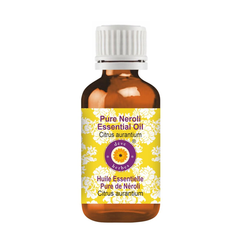 Deve Herbes Neroli Essential Oil (Citrus aurantium) Pure | Non-Sticky | Non-greasy | Lightweight | Men & Women | All Skin Types | Steam Distilled 5ml