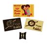 BOGATCHI Happy Rakhi Chocolate BAR, Rakhi for Brother, Chocolate with Rakhi, White Chocolate and Dark Chocolate, Rakhi Gifts, 2 Pieces view 1