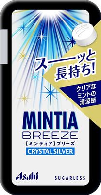 Asahi Mintia Breeze Crystal Silver Sugarless Mints 30 Tablets | Pack of 3 | Made in Japan