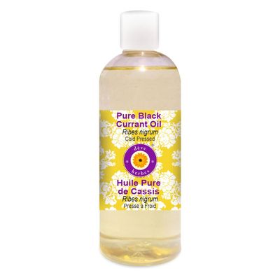 Deve Herbes Pure Black Currant Oil (Ribes nigrum) | Cold Pressed | Natural | Undiluted | For Diluting Essential Oils | For Skin & Massage | Men & Women | 200ml