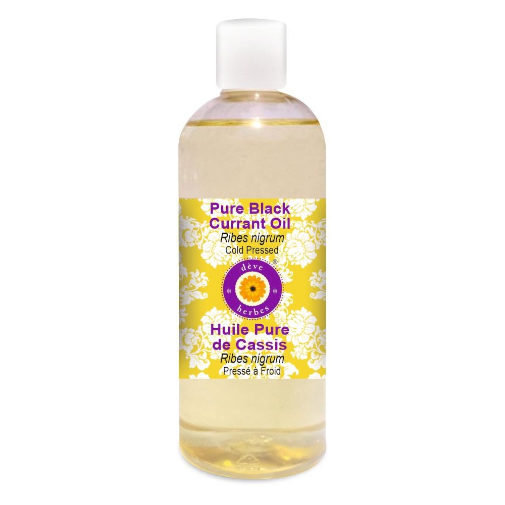 Deve Herbes Pure Black Currant Oil (Ribes nigrum) | Cold Pressed | Natural | Undiluted | For Diluting Essential Oils | For Skin & Massage | Men & Women | 200ml