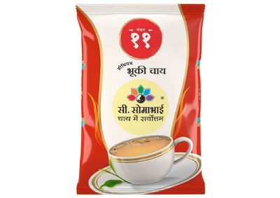 C. SOMABHAI's No. 11 CTC Premium Dust Tea - 250 Gram, Natural Assam Bhuki Tea, Kadak Chai Patti, Strong Regular Black Tea Powder, Strong Blend Tea Pouch, Beverage Special Chaa For Office Home 250g