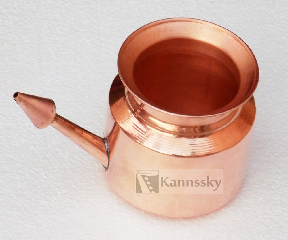 KannsSky Pure Copper Jal Neti for Sinus Irrigation, 500 ml