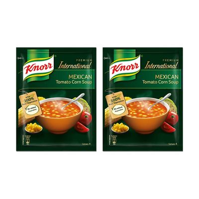 Knorr International Corn Soup, Mexican Tomato, 2x52g