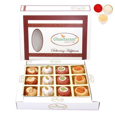Bhaidooj Gifts- Assorted Sweets in White Box