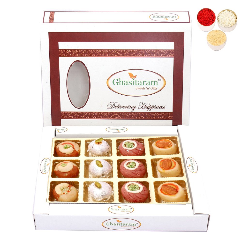 Bhaidooj Gifts- Assorted Sweets in White Box