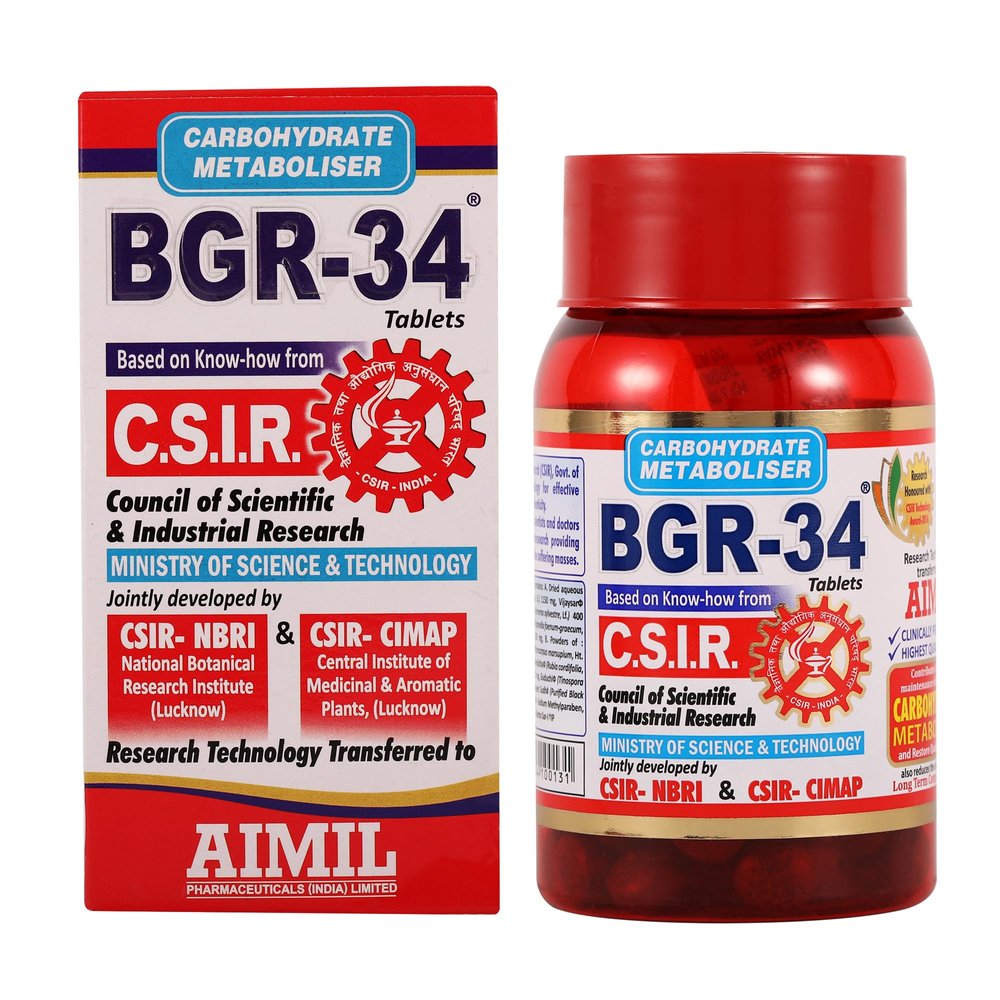 AIMIL BGR-34 Tablets - Pack of 100 Tablets (Pack of 1)