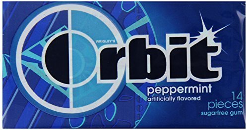ORBIT Wrigleys Peppermint Sugar-free Chewing Gum (14 Sticks Per Pack X Pack of 4)