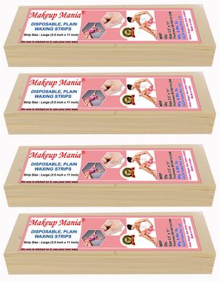 Makeup Mania Plain Waxing Strips - Without Wax - Ivory 280 Pcs