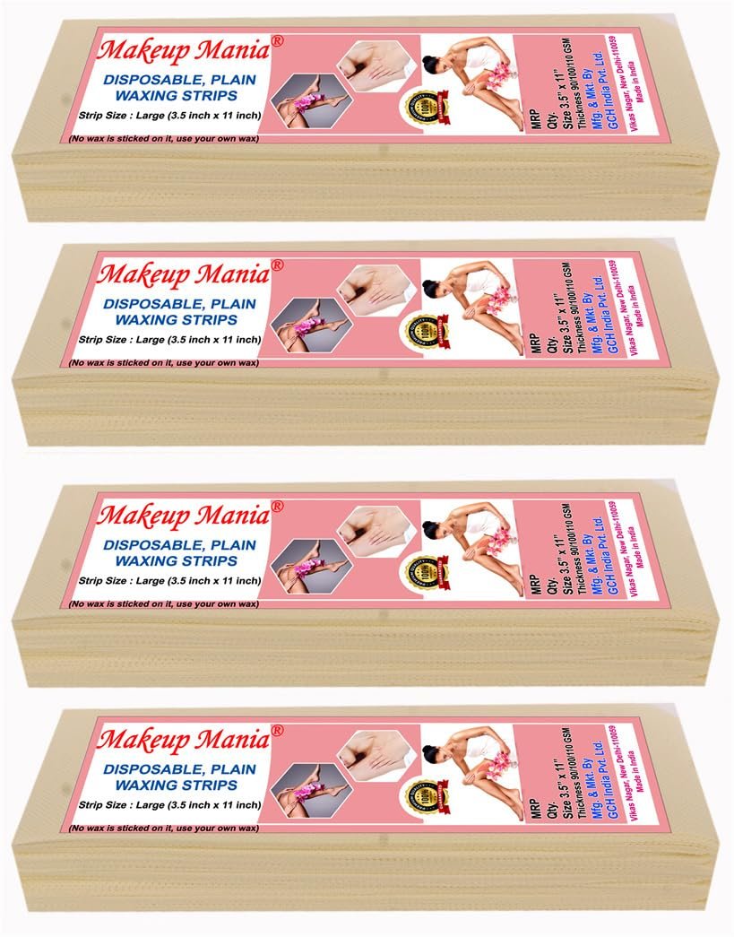 Makeup Mania Plain Waxing Strips - Without Wax - Ivory 280 Pcs