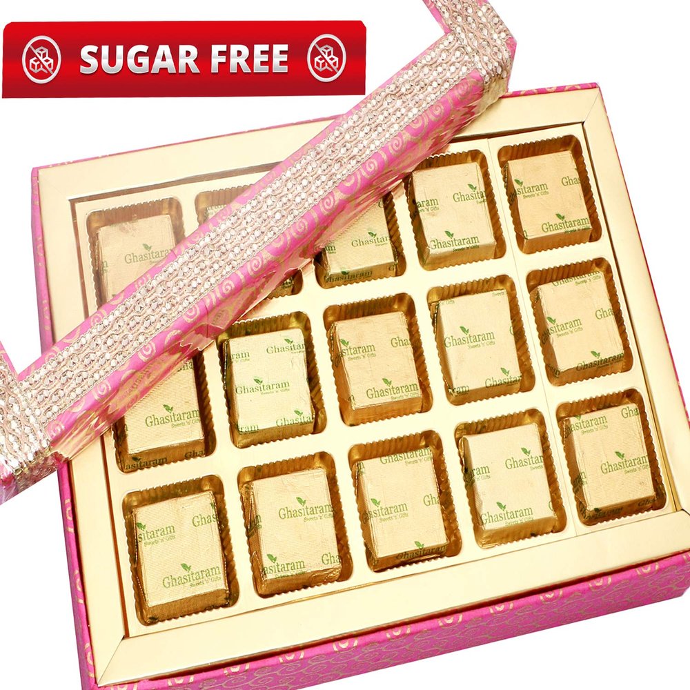 Ghasitaram Gifts Pink 15 pcs Assorted Sugarfree Chocolates Box|Chocolate Gift Hamper|Diwali Chocolates|Food Hamper|Gourmet Hampers|Chocolates|Chocolate Hamper|Sugarfree Chocolate