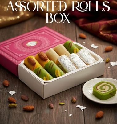 Bhaidooj Gifts-Ghasitarams Assorted Rolls Box 200 GMS