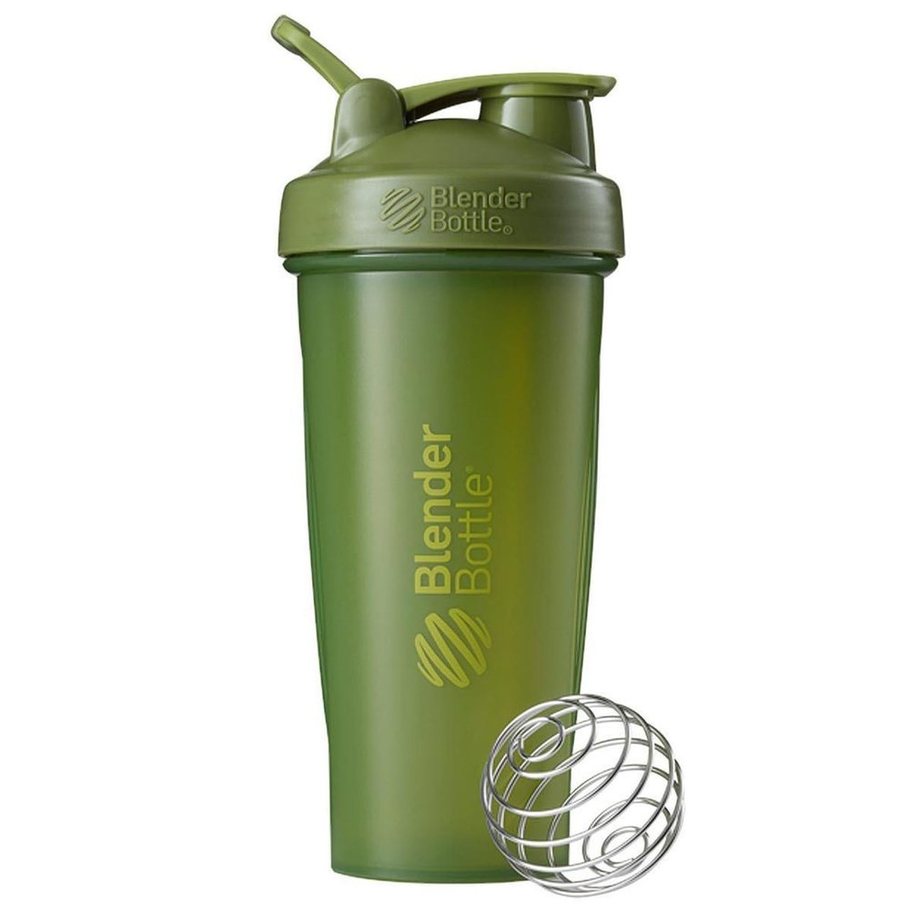 BlenderBottle KKeiORA Classic Loop Top Shaker Bottle, Moss, 28-Ounce Loop Top