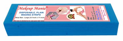 Makeup Mania Plain Waxing Strips - Without Wax - Blue 70 Pcs