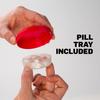 BlenderBottle ProStak Twist n' Lock Storage Jars Expansion 2-Pak with Pill Tray, All Black view 4