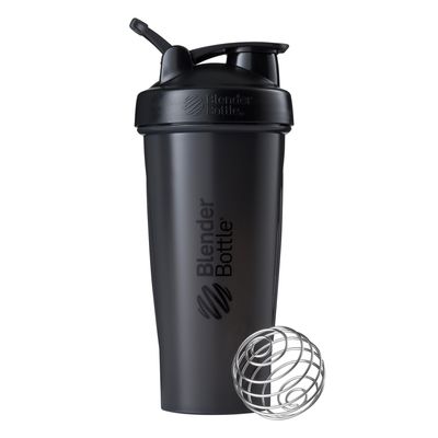 BlenderBottle C01626 Plastic Classic Loop Top Shaker Bottle, 825 ml (Black)