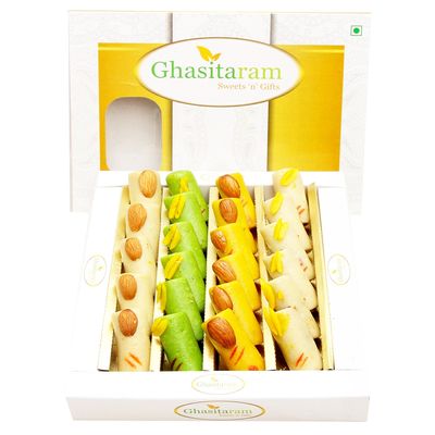 Bhaidooj Gifts-Ghasitarams Assorted Rolls Box 400 GMS