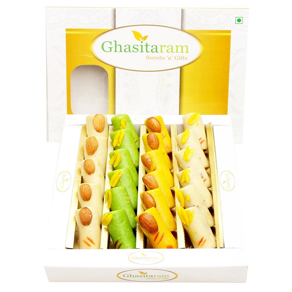 Bhaidooj Gifts-Ghasitarams Assorted Rolls Box 400 GMS