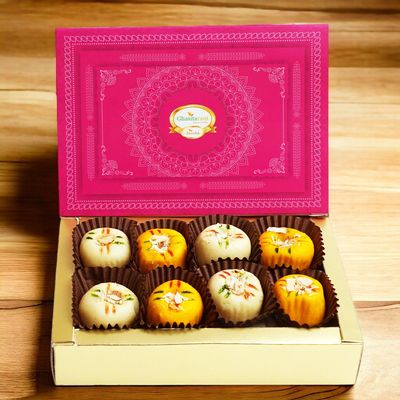 Bhaidooj Gifts-Ghasitarams Mawa Peda Box (200 gms)