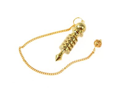 JET Isis 4 Plate Ring Brass Metal Pendulum for Healing, Dowsing, Reiki, Energy Balancing and Spiritual Practices