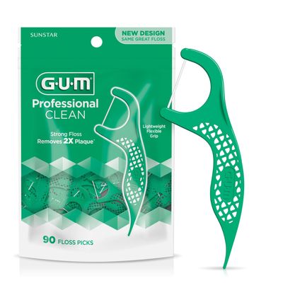 Sunstar 893F GUM Mint Flavor Professional Clean Flosser (Pack of 90)