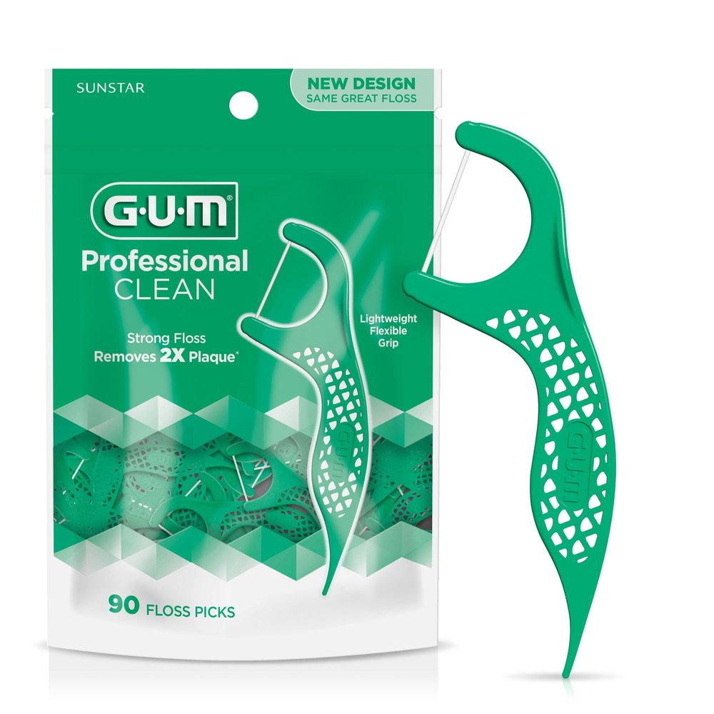 Sunstar 893F GUM Mint Flavor Professional Clean Flosser (Pack of 90)