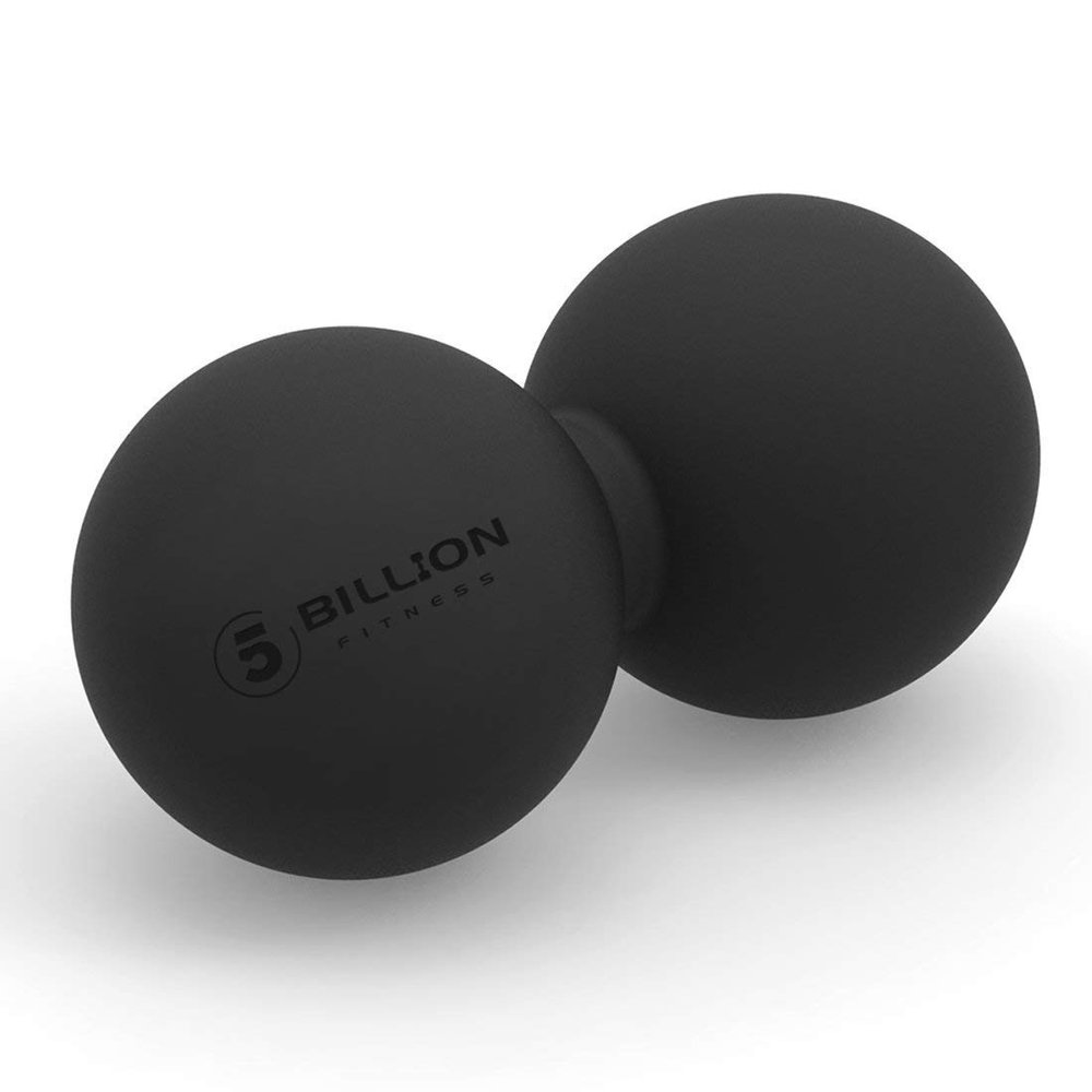 5BILLION Peanut Massage Ball - Double Lacrosse Massage Ball & Mobility Ball for Physical Therapy - Deep Tissue Massage Tool for Myofascial Release, Muscle Relaxer, Acupoint Massage (black)
