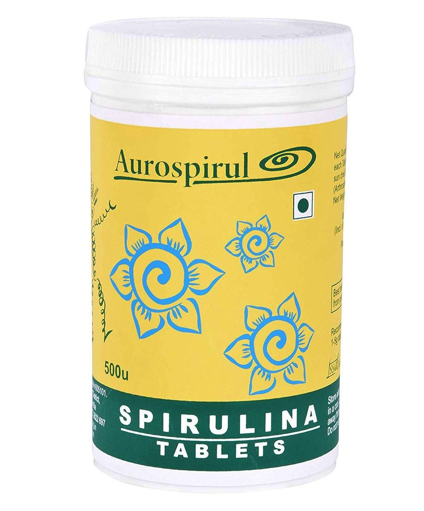 Aurospirul Sun-Dried Spirulina - 500 Tablets (Pack of 1)