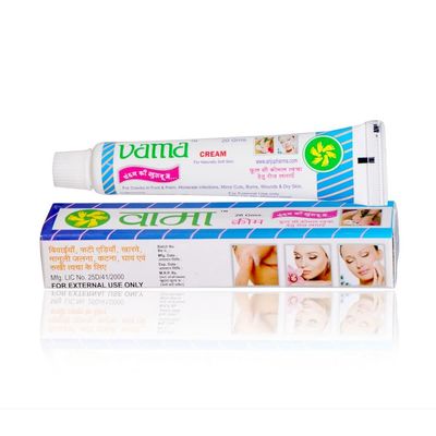 Anju Cosmetics VAMA CREAM - (Pack of 5) For Cracks In Foot & Paim | Moderate Infections | Minor Cuts | Burns | Wounds & Dry Skin