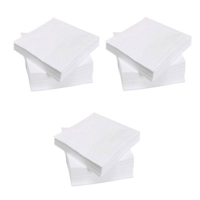 IKEA FANTASTISK Paper Napkins in White (40 x 40 cm), 3-Ply, 3 Packs of 100
