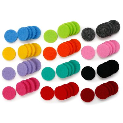 22MM Felt Pads : 22mm Replacement Refill Pads(60PCS) For Essential Oil Diffuser Necklace-Fit for 30mm Aroma Stainless Steel Locket Pendant 12 Colors