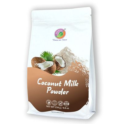 SAIPRO Coconut Milk Powder 250 g, Plant based Dairy Free milk, Instant creamy authentic taste of real coconuts, Makes ~2.5 litre coconut milk, Unsweetened, For Thai Cuisine perfect for curries, soups, sauces, desserts, beverages| Non-messy, easy Cook